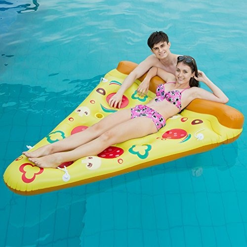 Inflable Joyin Rebanada De Pizza Gigante Para Piscina Color Amarillo