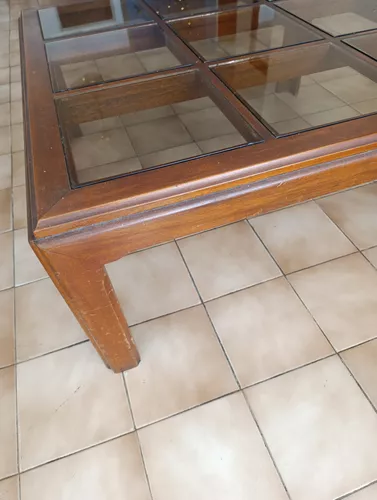 Mesa De Centro Con Vidrio (Usado)