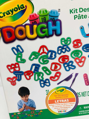 Crayola Set De Masas Grande Con Letras Plasticas Kreker