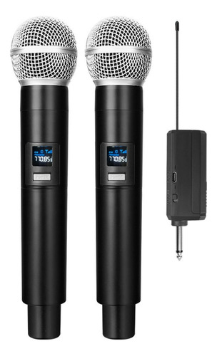 Nuevo Micrófono Dinámico Vhf Inalámbrico De Doble Mano Karao