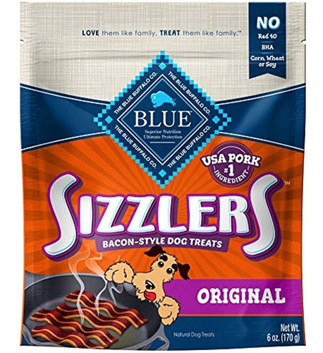 Blue Buffalo Sizzlers Natural Bacon-style Soft-moist Dog Tre