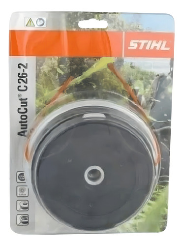 Carretel Autocut 26-2 Stihl Original Automatico P/ Fs55/80 Preto E Branco