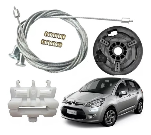 Kit Reparo Maquina Vidro Elétrico Citroen C3-2013 Dianteiro 