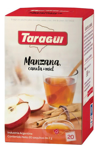 Te Taragui Placeres Manazana Canela Miel X 20 Saq