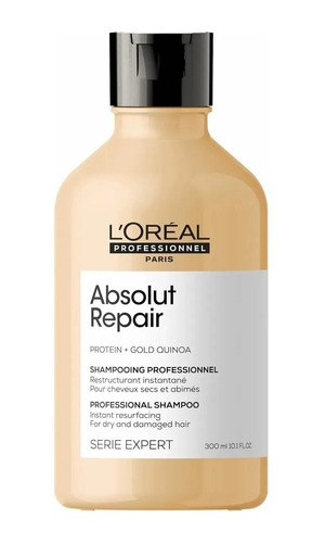 Imagen 1 de 1 de Shampoo L'Oréal Professionnel Serie Expert Absolut Repair Quinoa Dorada + Proteína en botella de 300mL por 1 unidad