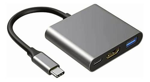 Adaptador Usb C A Hdmi, Usb Tipo C Digital Av Multipuerto, 3