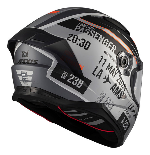 Casco Para Moto Axxis Panther Passenger A1 Mate Ece22.06 Negro A1 Mate Xl
