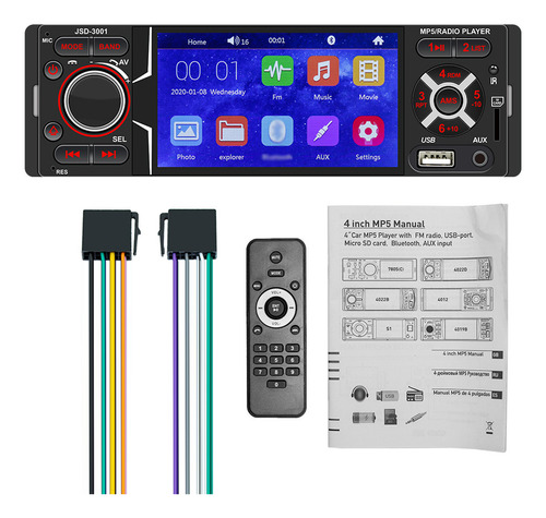 Receptor De Rádio De Carro. 1 Bt Mp5 Touch Screen Usb Tf Aux