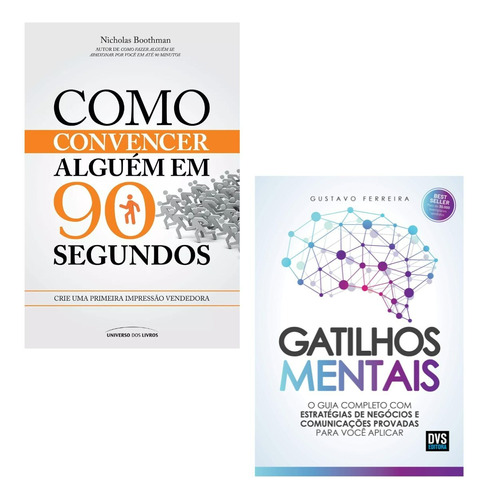 Kit - Livros Gatilhos Mentais + Como Convencer Alguém Em 90 Segundos - Novos Lacrados