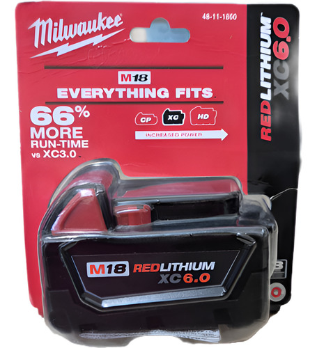 Bateria Milwaukee M18 Cx6.0 Ah