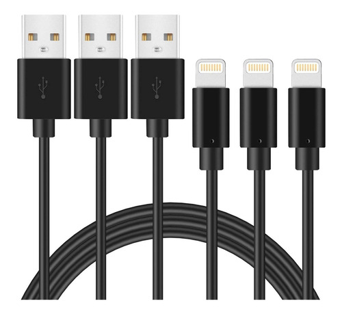 Cable Del Cargador Cable De 6 Pies iPhone 3pack Rayo Ca...