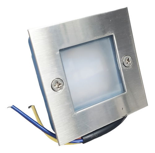 Lampara Empotrable Plateada Escaleras Cuadrada 6w 3000k
