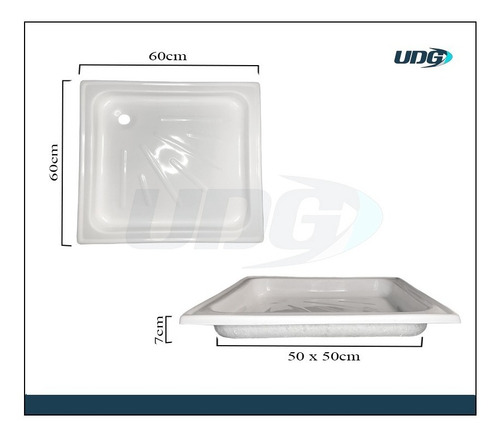 Imagen 3 de 8 de Receptaculo Ducha Box 60x60 Fibra De Baño Envio Gratis