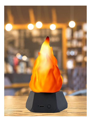 Lámpara De Fuego Falso Artistmart 3 Modos Recargable