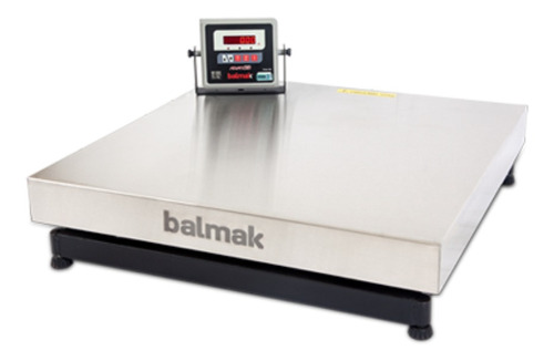 Balança industrial digital Balmak BK-Inox com bateria 50kg 90V/250V 40 cm x 40 cm