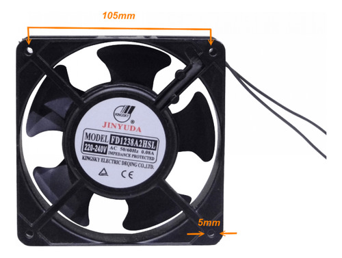 Ventilador 12x12cm 220vac No-incluye-enchufe Turbina