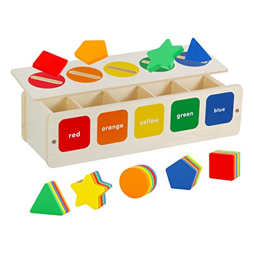 Montessori Toys  Color & Shape Sorting Learning Matchin...