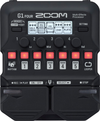 Zoom G1 Four Pedalera Multiefecto Para Guitarra Eléctrica