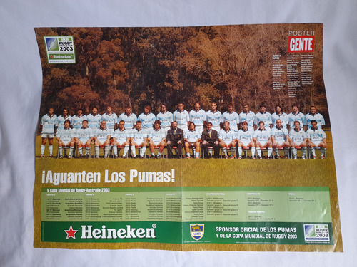  Poster De Los Pumas, Mundial De Rugby 2003