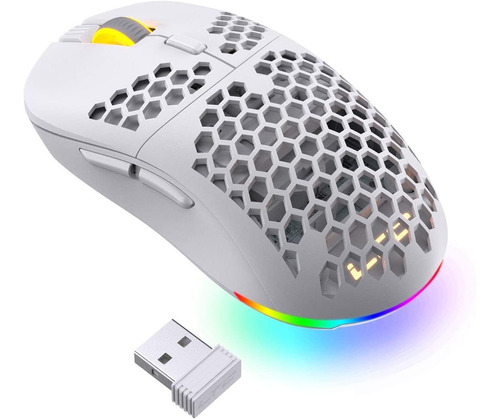 Mouse Ltc Mosh Pit Inalambrico Ergonomico Liviano Blanco ...