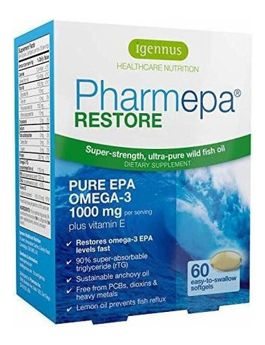 Pharmepa Restore Pure Fish Oil, 1000 Mg Igennus 60 Cápsulas