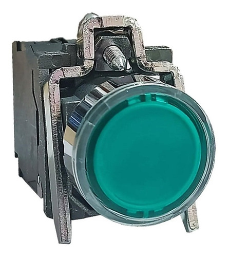 Boton Pulsador Verde C/ Luz 24vdc 22mm Am-e