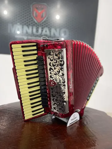 Acordeon 120 Baixos Vermelho Minuano Super 8 | Parcelamento sem juros