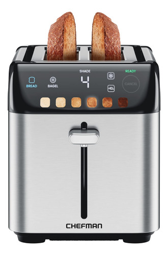 Tostadora Digital Chefman Smart Touch De 2 Rebanadas De Acer