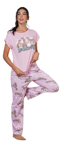 Pijama Pantalón Bota Recta Blusa Estampados Mujer