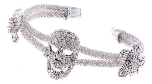 Alilang - Pulsera Para Mujer, Diseño De Calavera Punk Gótica