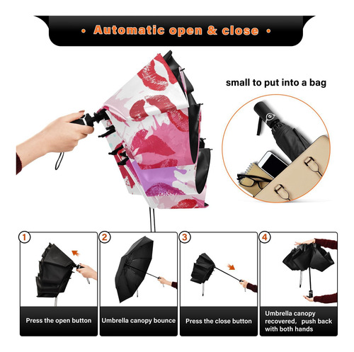 Alaza Paraguas Plegable Compacto Automático Mmg