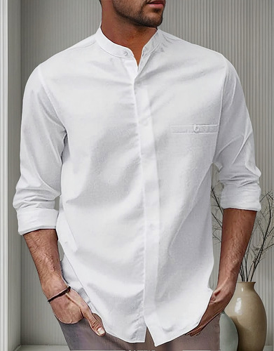 Camisa De Algodón Regular Fit Casual For Hombre