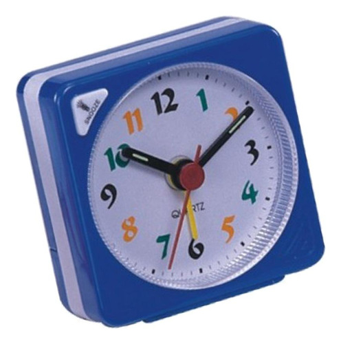 Mini Reloj Despertador Clásico De Cuadrado De Con Azul