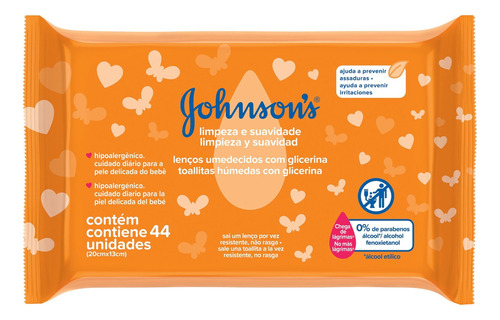 Toallitas Húmedas Johnson's Para Bebé Limpieza & Suavidad
