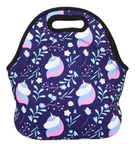 Bolsa De Almuerzo De Neopreno Violet Mist Unicorn Para Ni...