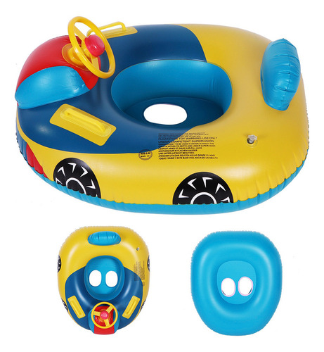 Coche Inflable For Bebés Y Niños Pequeños, Con Asiento Flot