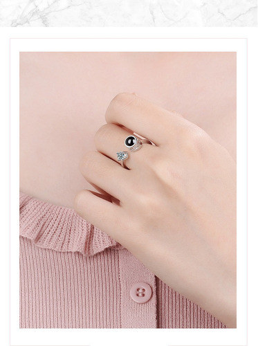 Anillo Rose Rodinado En Plata 925 Te Amo Cien 100 Idiomas