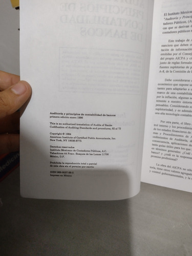 Auditoría Y Principios De Contabilidad De Bancos Rp107 (Usado)