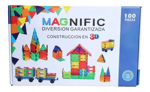 Magnific 100 Piezas Construcción En 3d Con Ruedas Orig!!