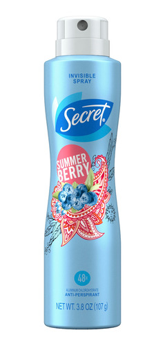 Desodorante Secret Spray Invisible Summer Berry - Pack X 2