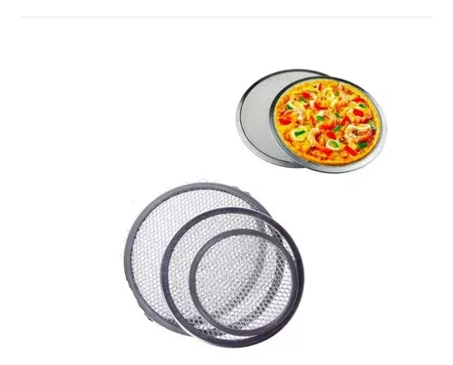 Set de 3 charolas para pizza Haus acero inoxidable grafito