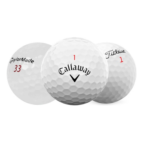 60 Pelotas Golf Callaway, Taylormade, Titleist Blancas Bolas (Reacondicionado)