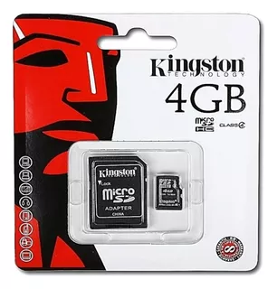 Tarjeta de memoria micro SD Kingston de 4 GB Tf con adaptador SD