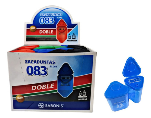 Sacapuntas C/deposito Doble Jumbo Sabonis Sc083 Caja C/24pcs