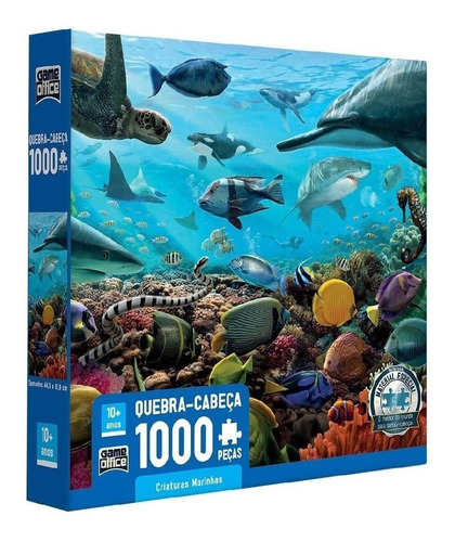 Imagem 1 de 2 de Quebra-cabeça Game Office Criaturas Marinhas 2721 de 1000 peças