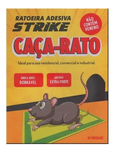 Imagem 1 de 3 de Armadilha Adesiva Ratoeira Caça Rato Roedores Dobrável