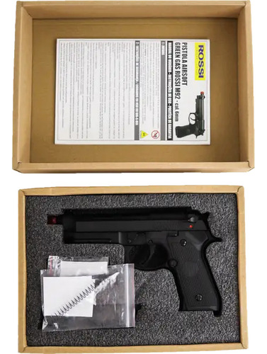 Pistola Airsoft Beretta M92 Gbb Rossi Blowback 6mm Full Auto