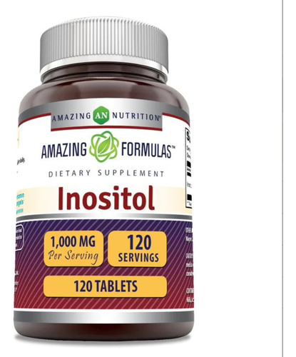 Inositol 1000 Mg 120 Tabletas Amazing Nutrition