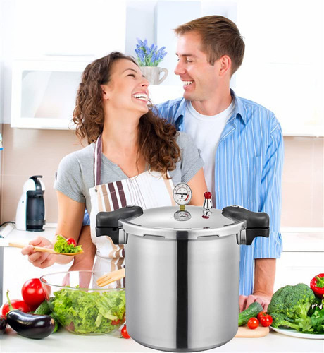 Olla A Presión 25 Qt Con Estante De Cocción Extra Grande