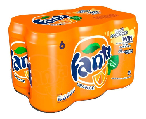 Fanta Lata 354ml Naranja Original Pack X6 Gaseosa Bebidas 6u